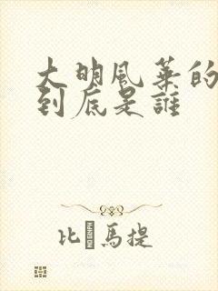 大明风华的皇爷到底是谁