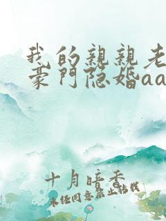 我的亲亲老婆之豪门隐婚aa制