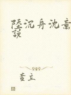 陆沉舟沈意欢小说