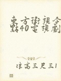 东方卫视今晚8点40电视剧