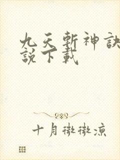 九天斩神诀 小说下载