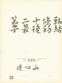 第二十条韩明儿子最后的结局