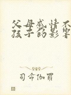 父母感情不好对孩子的影响