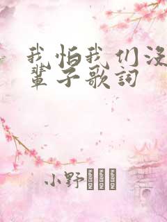 我怕我们没有下辈子歌词
