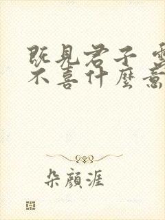 既见君子 云胡不喜什么意思
