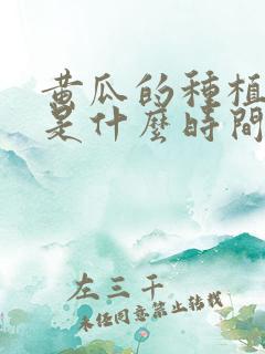黄瓜的种植季节是什么时间