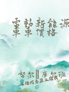 电动新能源小货车车价格