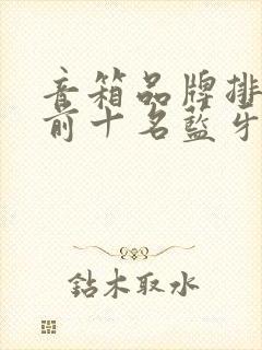 音箱品牌排行榜前十名蓝牙