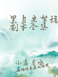 黑月光拿稳be剧本全集