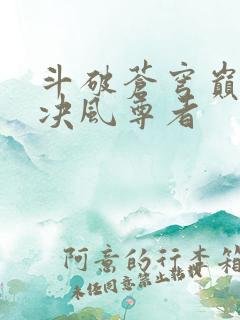 斗破苍穹巅峰对决风尊者 斗破苍穹巅峰对决风尊者