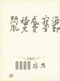 闪婚成宠海彤战胤免费章节