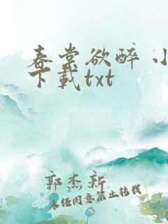 春棠欲醉 小说下载txt