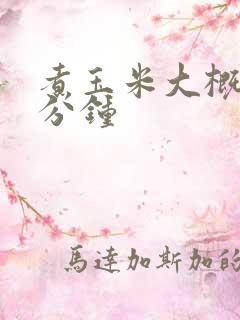 煮玉米大概要几分钟