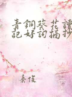 青铜葵花读书笔记好词摘抄