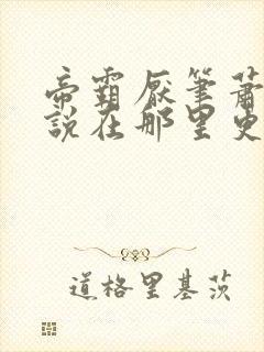 帝霸厌笔萧生小说在那里更新