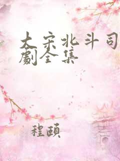 大宋北斗司电视剧全集
