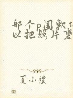 哪个p图软件可以把照片变成漫画