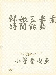 鲜嫩玉米煮多长时间能熟