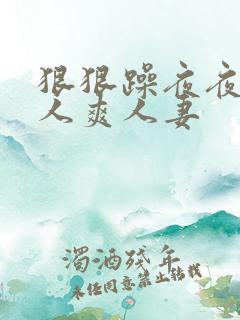 狠狠躁夜夜躁人人爽人妻