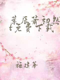 叶辰萧初然txt免费下载