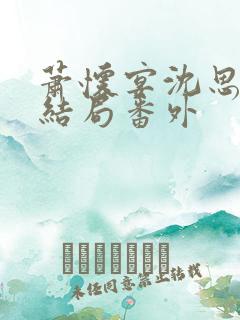 萧怀宴沈思芷大结局番外