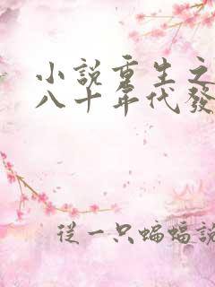 小说重生之回到八十年代发家致富