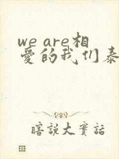 we are相爱的我们泰剧免费观看全集