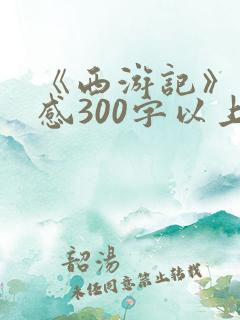 《西游记》读后感300字以上
