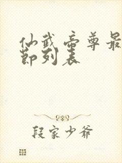 仙武帝尊最新章节列表