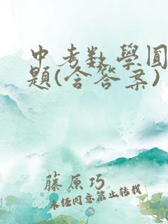 中考数学圆综合题(含答案)