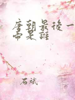 唐朝最后一位皇帝是谁