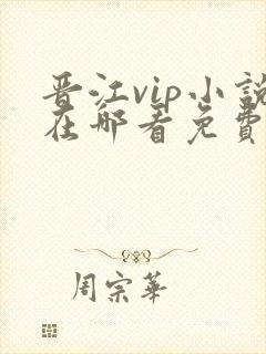 晋江vip小说在哪看免费