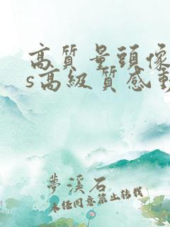 高质量头像ins高级质感动漫