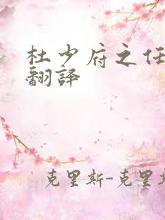 杜少府之任蜀州翻译