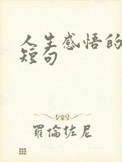 人生感悟的精辟短句