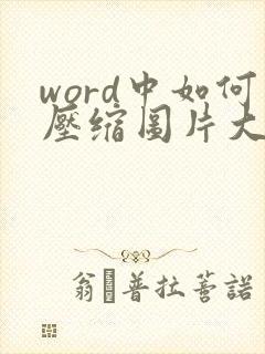 word中如何压缩图片大小