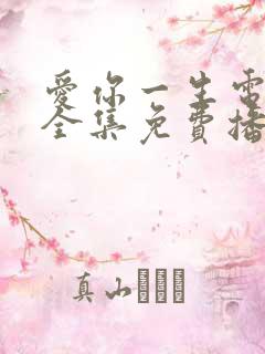 爱你一生电视剧全集免费播放高清