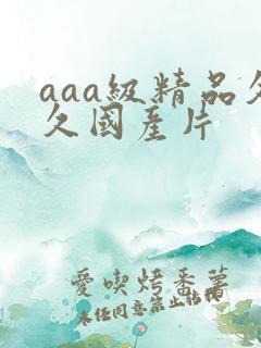 aaa级精品久久国产片