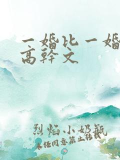 一婚比一婚高的高干文