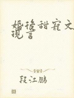 婚后甜宠文推荐现言