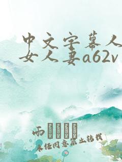 中文字幕人妻熟女人妻a62v电影