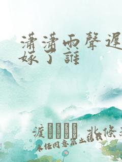 潇潇雨声迟女主嫁了谁