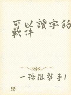 可以读字的小说软件