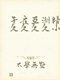 午夜亚洲精品久久久久久小说