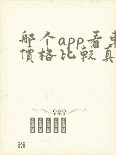 哪个app看车价格比较真实