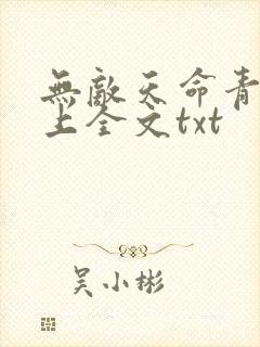 无敌天命青鸾峰上全文txt
