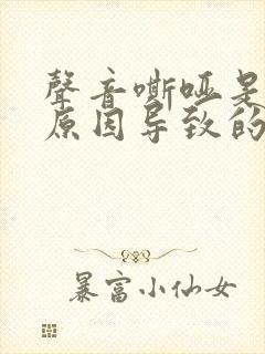 声音嘶哑是什么原因导致的