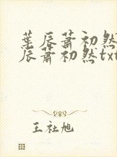 叶辰萧初然 叶辰萧初然txt