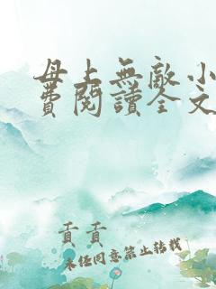 母上无敌小说免费阅读全文