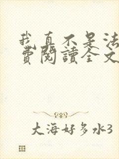 我真不是法爷免费阅读全文